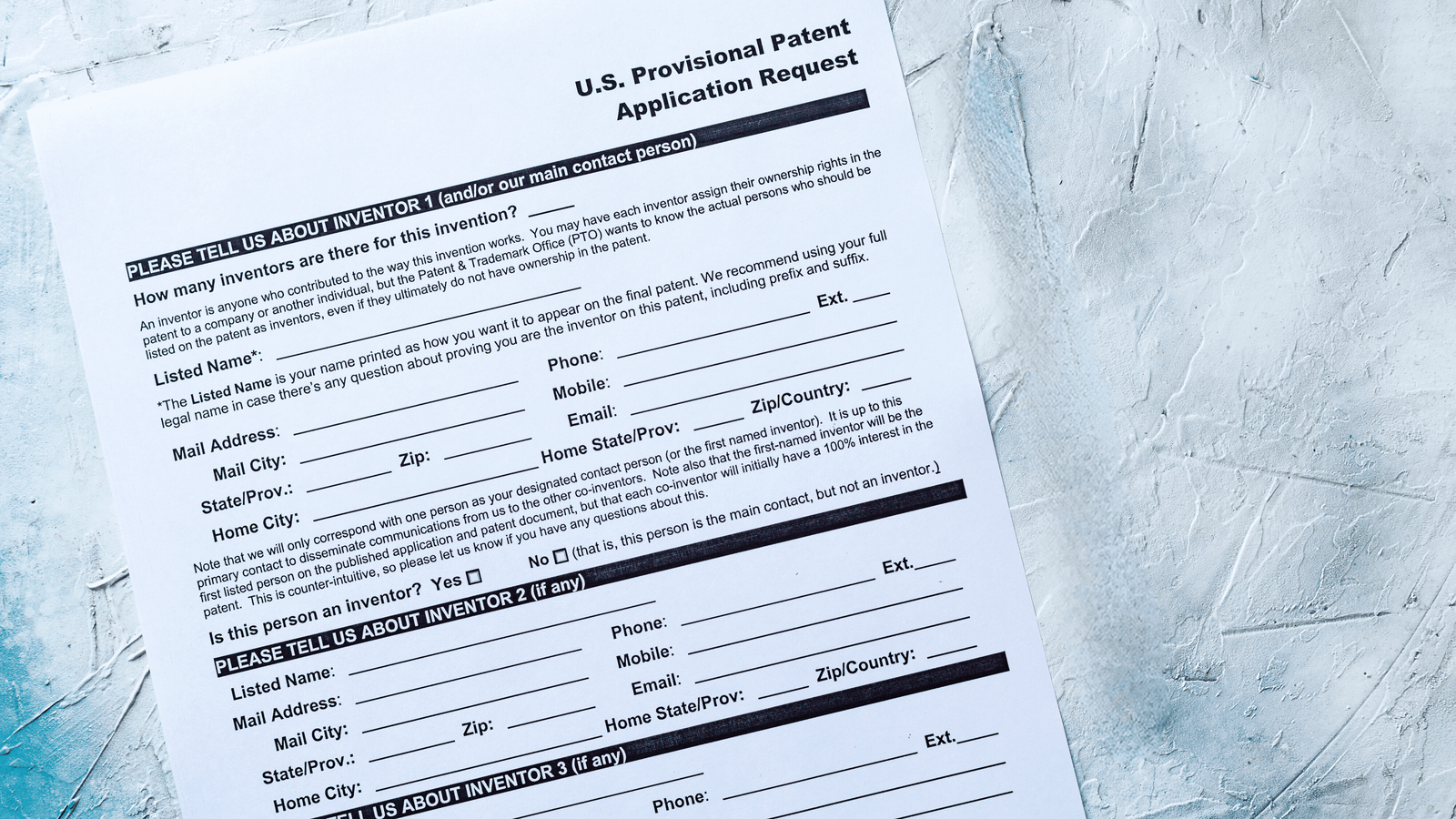 Provisional patent