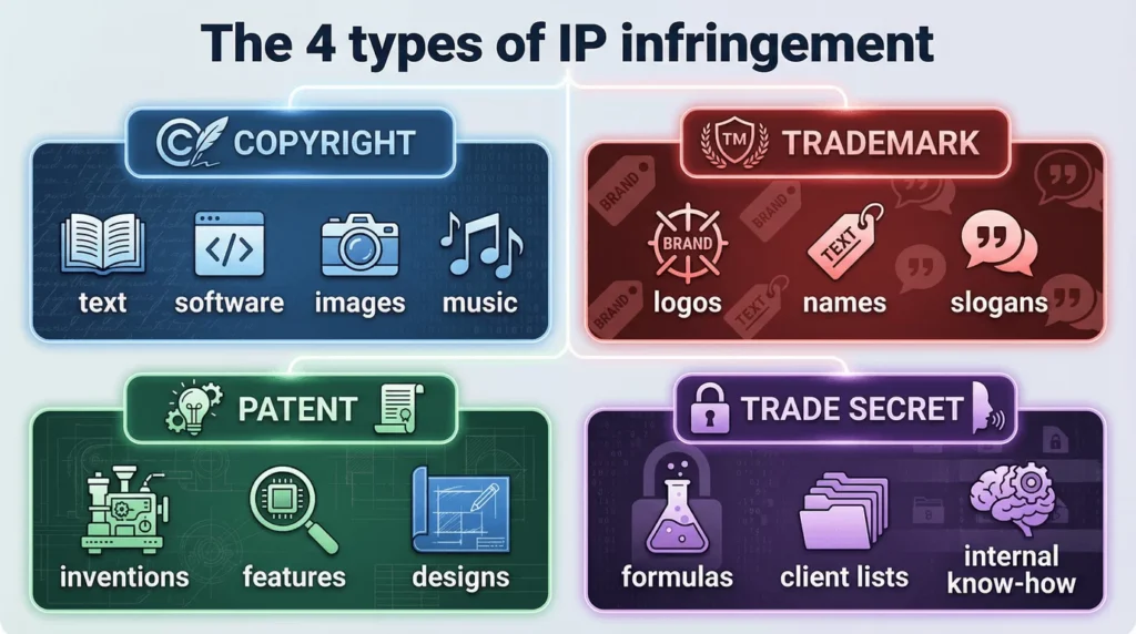 4 types of IP infringement