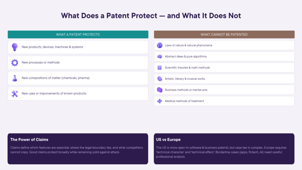 What does patent protect?